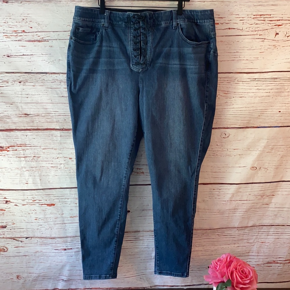 Torrid Bombshell Skinny Lace Up Jeans 24R